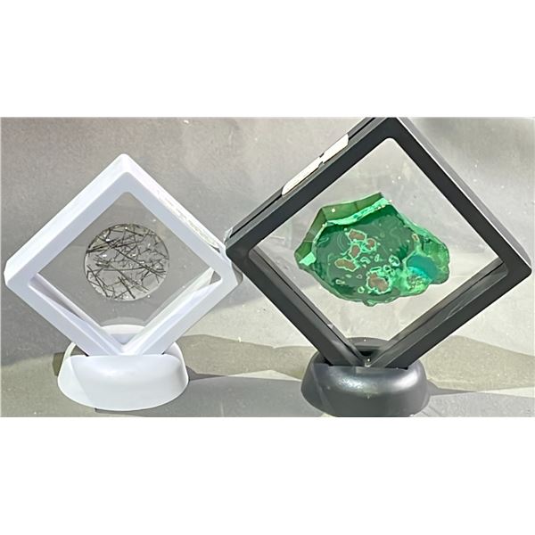 CHRYSOCOLLA RETAIL $400 AND BLACK RUTILATED QUARTZ 61.70CT