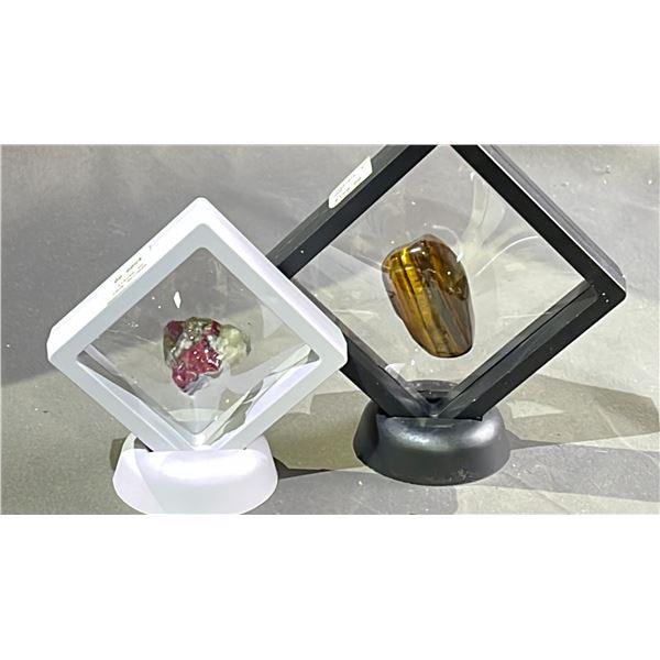 TIGER EYE STONE RETAIL $150 AND GENUINE RUBY ON MATRIX $800