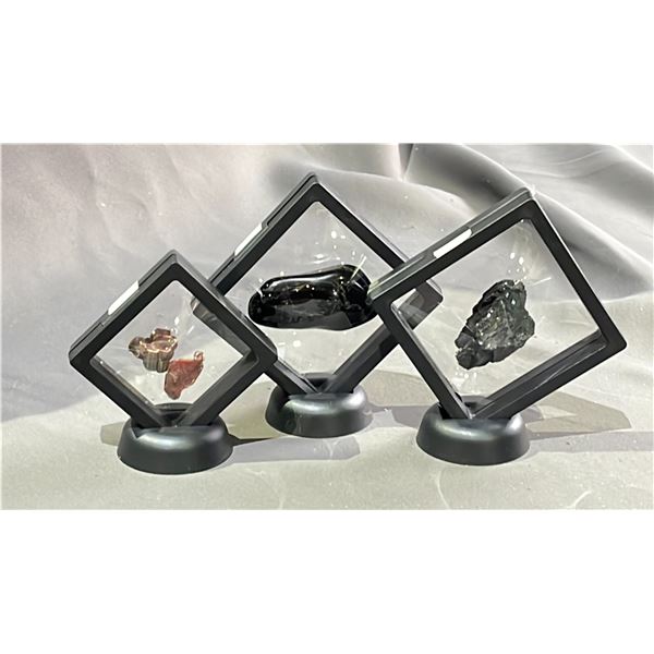 BLACK OBSIDIAN, BLACK TOURMALINE AND VANADINITE RETAIL $350