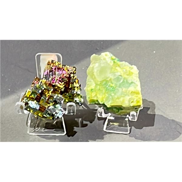 AZURITE AND RAINBOW BISMUTH RETAIL $250