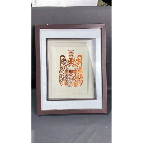 FRAMED HAIDA BEAVER - TTSAANG BY BILL REID APRROX 14X11"