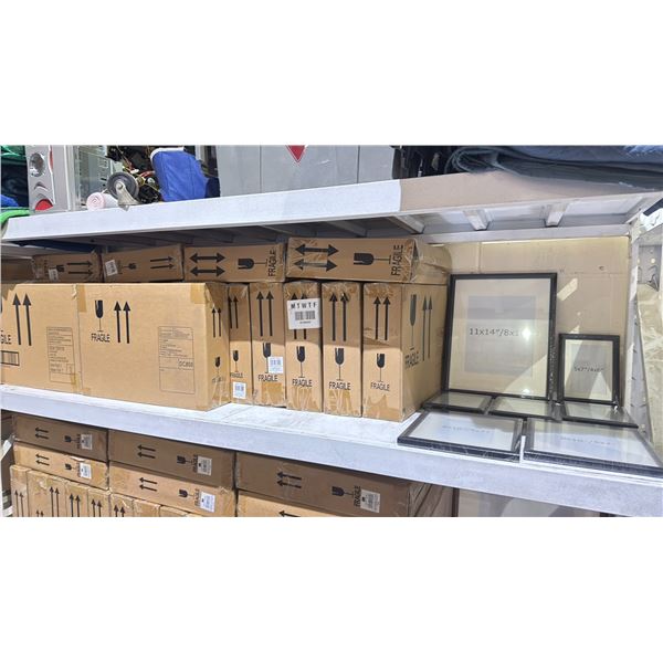 LOT OF 27 PIECE PICTURE FRAME SETS BLACK FRAME