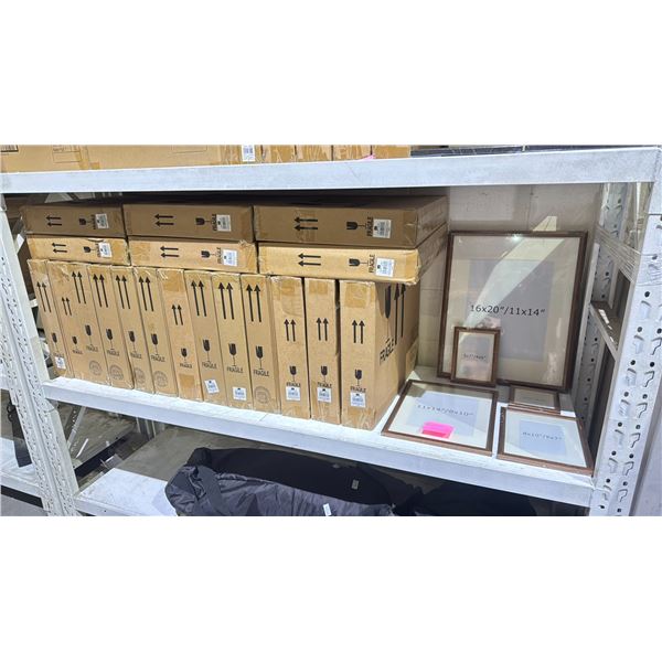 LOT OF 20, 5 PIECE PICTURE FRAME SETS, COPPER COLOURED FRAMES.