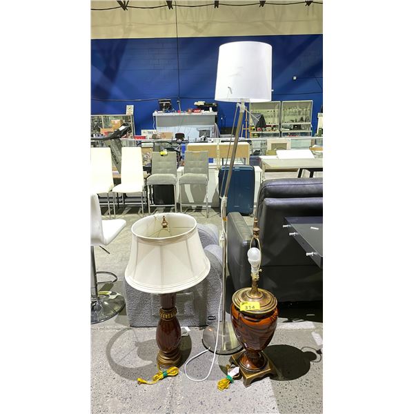 3 ASSORTED LAMPS