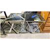 Image 1 : PAIR OF MODERN GLASS TOP END TABLES