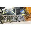 Image 2 : PAIR OF MODERN GLASS TOP END TABLES