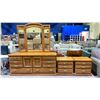 Image 1 : 3-PC BEDROOM SUITE INCLUDING; DRESSER WITH VANITY & 2 NIGHTSTANDS