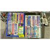 Image 2 : SHELF OF ASSORTED VHS MOVIES & ROLLS OF WALLPAPER