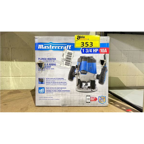MASTERCRAFT 1-3/4 HP 10A PLUNGE ROUTER