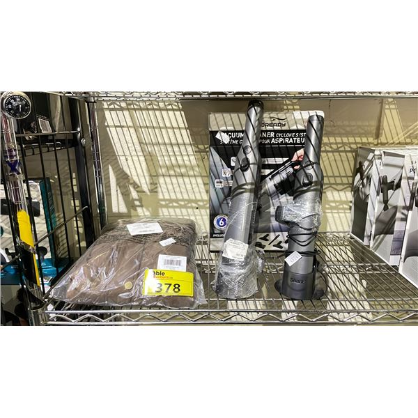 ASSORTED ITEMS INCLUDING; AUTOREADY VACUUMS & WEATHERPROOF VEST SIZE XL