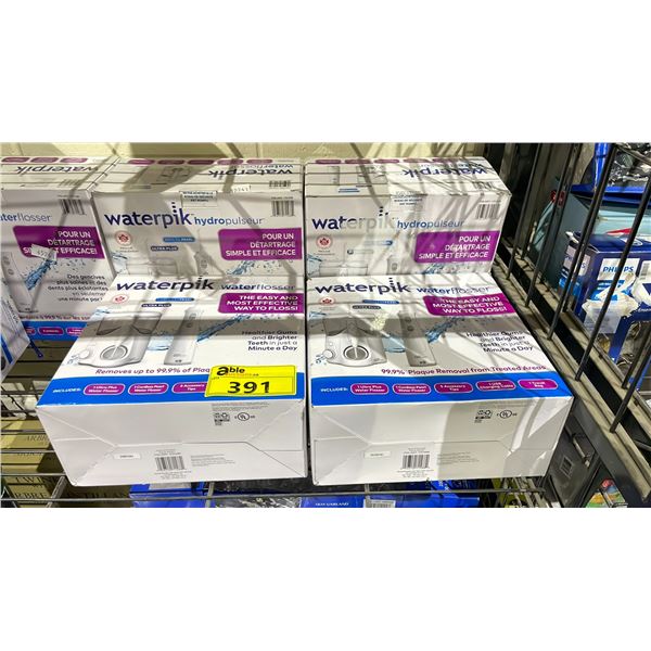 LOT OF ASSORTED WATERPIK WATERFLOSSERS (UNKNOWN WORKING CONDITION, MAY BE MISSING PIECES)