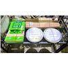 Image 2 : SHELF OF ASSORTED ITEMS INCLUDING; LIGHT FIXTURES, SWIFFER SWEEPER DRY+WET KIT & LG STACKING KIT