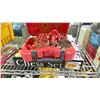 Image 2 : SHELF OF ASSORTED ITEMS INCLUDING; TOOLBOX WITH HARDWARE CONTENTS, SHOT GLASS CHESS SET, HOLE SAW