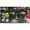Image 3 : SHELF OF ASSORTED ITEMS INCLUDING; DUMBBELLS, KETTLE BELLS, WINNIPEG JETS BOXER SHORTS & MORE
