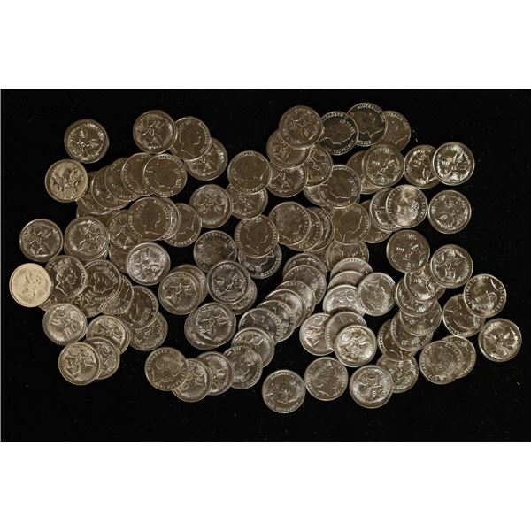 100 ASSORTED 1990'S AUSTRALIA BU 5 CENTS COINS