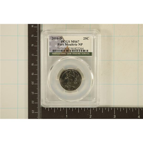 2016-D FORT MOULTRIE N.P. QUARTER PCGS MS67