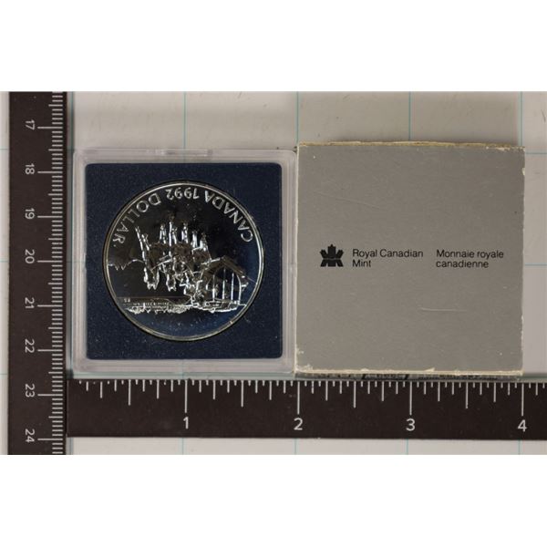 1992 CANADA SILVER $1 PROOF .7487 OZ. ASW IN