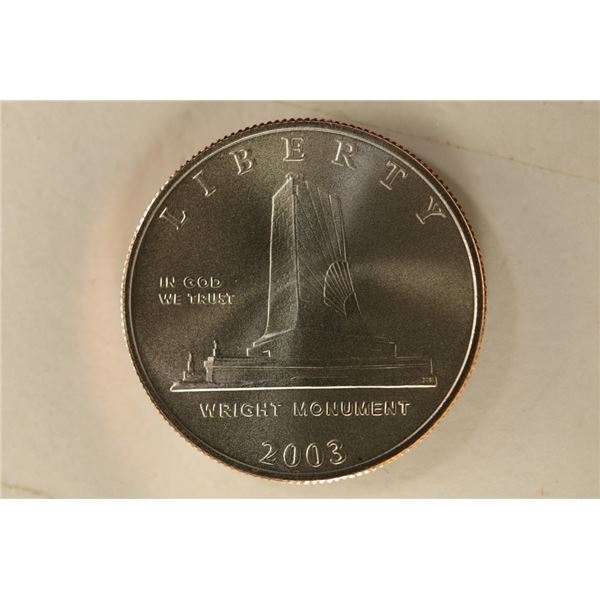 2003-P US UNC "WRIGHT MONUMENT" HALF DOLLAR IN