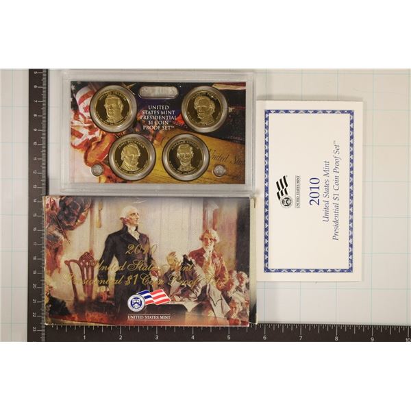 2010 PRESIDENTIAL DOLLAR 4 COIN PF SET WITH BOX