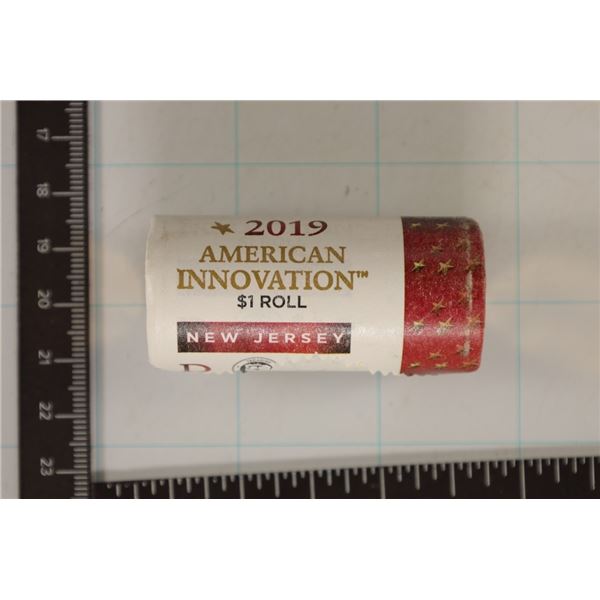 2019-D SOLID DATE $25 ROLL OF BU NEW JERSEY