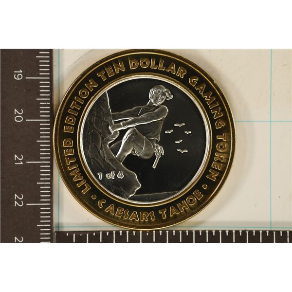 CASINO $10 SILVER TOKEN (UNC) CAESARS TAHOE
