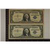 Image 1 : 2-1957 US $1 STAR NOTE SILVER CERTIFICATES BLUE