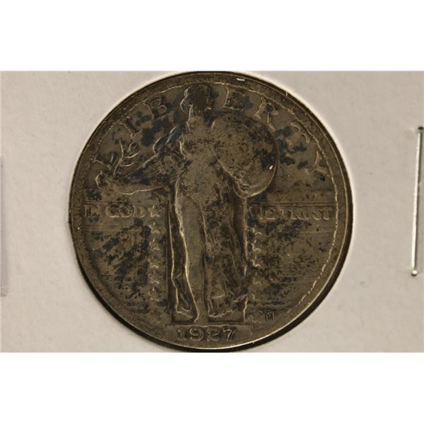 1927 SILVER STANDING LIBERTY QUARTER