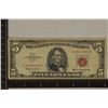 Image 1 : 1963 US $5 FRN RED SEAL NOTE