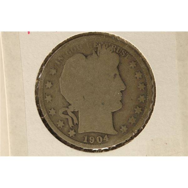 1904-O SILVER BARBER HALF DOLLAR