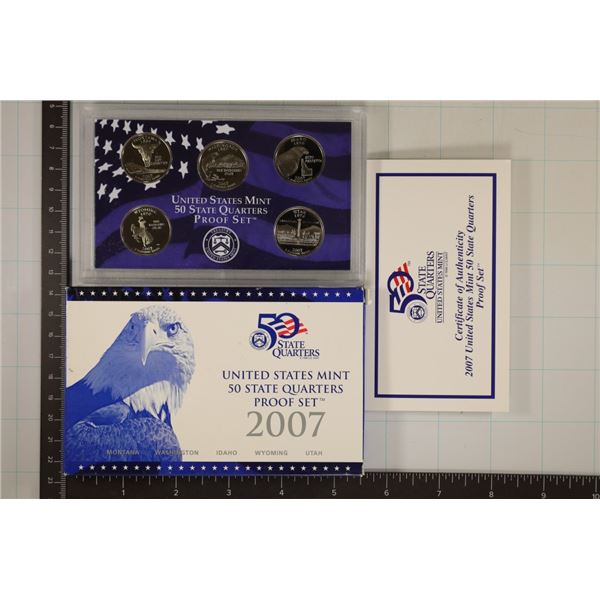 2007 US 50 STATE QUARTERS PROOF SET WITH BOX