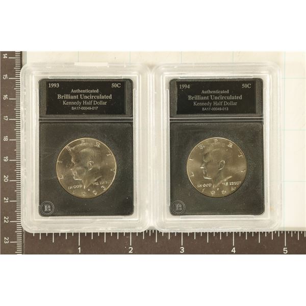 2- BU KENNEDY HALF DOLLARS: 1993-D & 1994-P