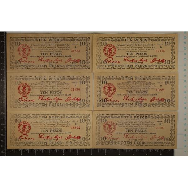 6-1943 COMMONWEALTH OF PHILIPPINES 10 PESO