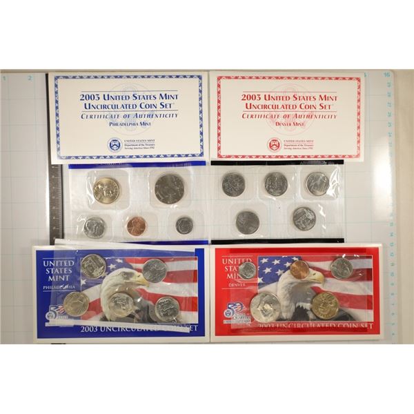 2003 US MINT SET (UNC) P/D (WITH ENVELOPE) AND