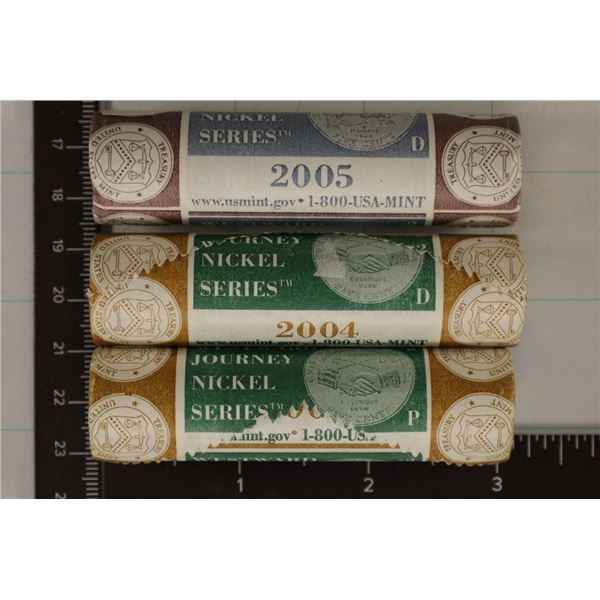 3 SOLID DATE $2 ROLLS OF BU WESTWARD JOURNEY