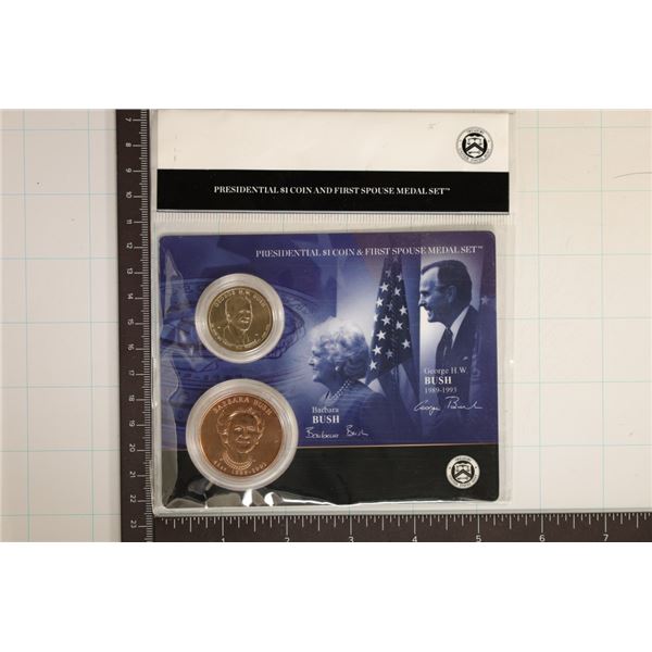 2020 GEORGE H.W. BUSH PRESIDENTIAL $1 COIN & 1ST