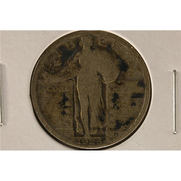 1925 SILVER STANDING LIBERTY QUARTER