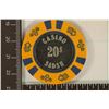 Image 1 : $20 SADSH CASINO CHIP WITH METAL INSERT