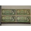 Image 1 : 4-1954 CANADA $1 BILLS