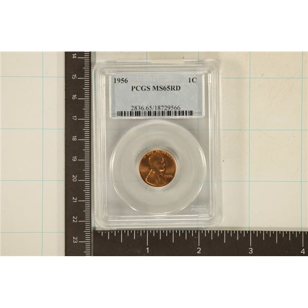 1956 LINCOLN WHEAT CENT PCGS MS65RD