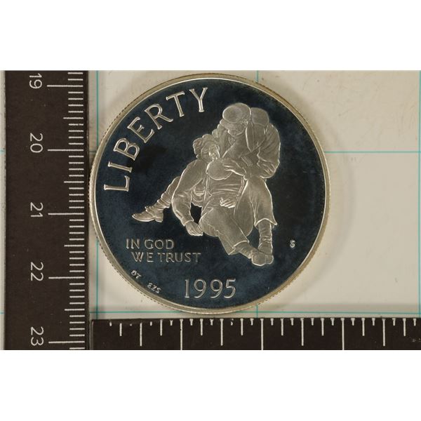 1995-S US PROOF SILVER "CIVIL WAR BATTLEFIELD" $1