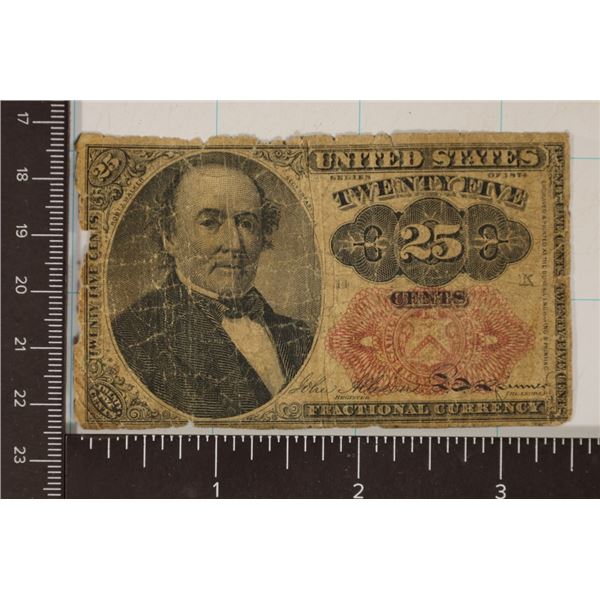 1874 US 25 CENT FRACTIONAL CURRENCY