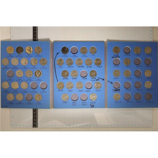 44 JEFFERSON NICKEL IN WHITMAN ALBUM. 1962-1987