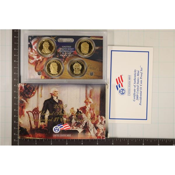 2009 US PRESIDENTIAL DOLLAR 4 COIN PF SET WITH BOX
