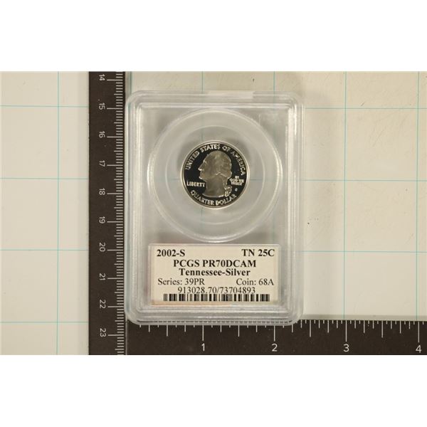 2002-S SILVER TENNESSEE QUARTER PCGS PR70 DCAM
