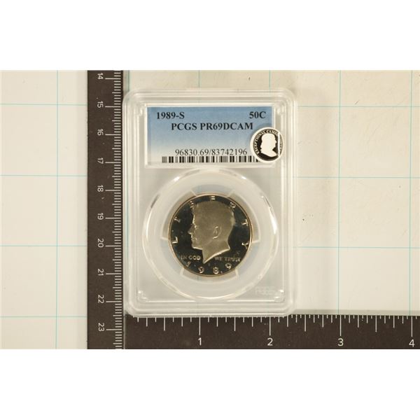 1989-S KENNEDY HALF DOLLAR PCGS PR69 DCAM