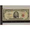 Image 1 : 1963 US $5 STAR NOTE RED SEAL