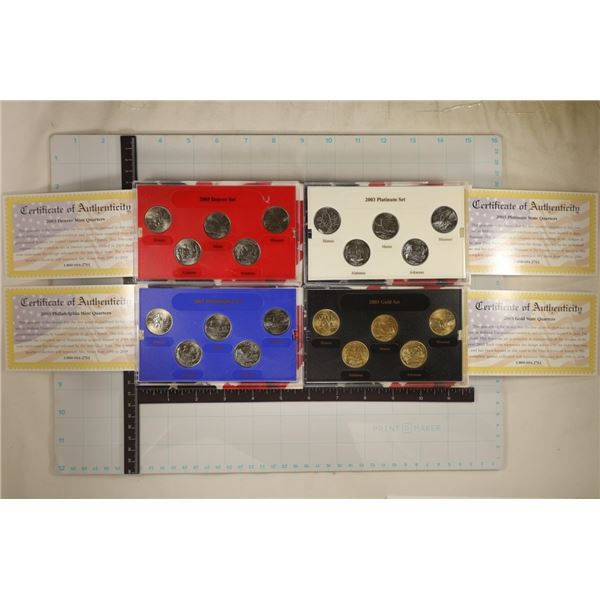 4-2003 US 50 STATE QUARTERS PROOF SETS IN BOXES