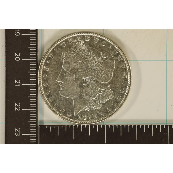 1878 MORGAN SILVER DOLLAR IN HARD PLASTIC CAPSULE