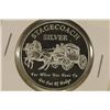 Image 1 : 1 TROY OZ .999 FINE SILVER PROOF ROUND STAGECOACH