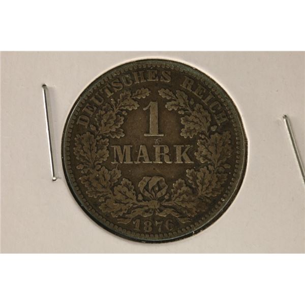 1876-H GERMAN SILVER 1 MARK .1606 OZ. ASW